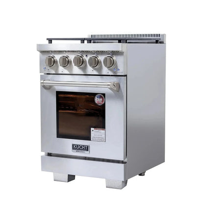 Kucht Professional 24" Liquid Propane Range Stainless Steel, True Simmer Burners, KFX2400X/LP-S