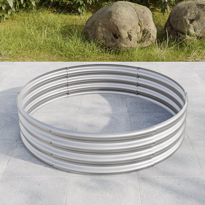 PolyTEAK Round Metal Raised Garden Bed/Planter Box Ideal for Vegetables, Fruits, Flowers, and Herbs