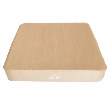 Coody Air Mattress Beige King (197×184×35 cm) – Premium Air Bed with Built-in Pump