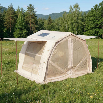 Coody 10.0 PRO Beige Premium Family Inflatable Canvas Tent (2-4 Person)