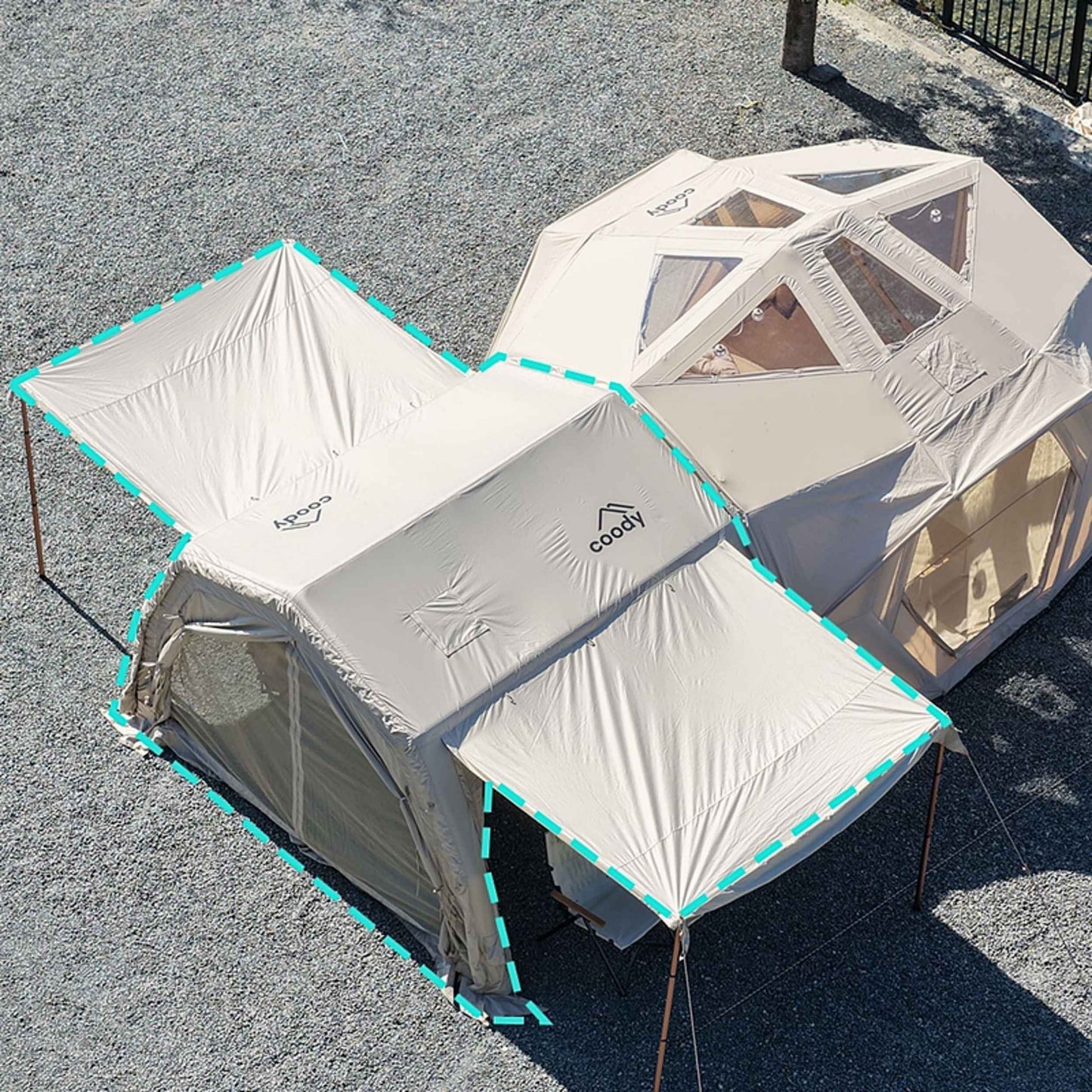 Coody AirTarp Pro Inflatable Canopy Extension for 17.2 Pro, 10.0 Pro & Hub Pro AirTents – Beige