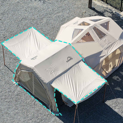 Coody AirTarp Pro Inflatable Canopy Extension for 17.2 Pro, 10.0 Pro & Hub Pro AirTents – Beige