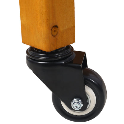 PolyTEAK Elevated 8 Pocket Garden Bed on Wheels for Flowers, Herbs, and Vegetables with Storage Shelf & Drainage Holes