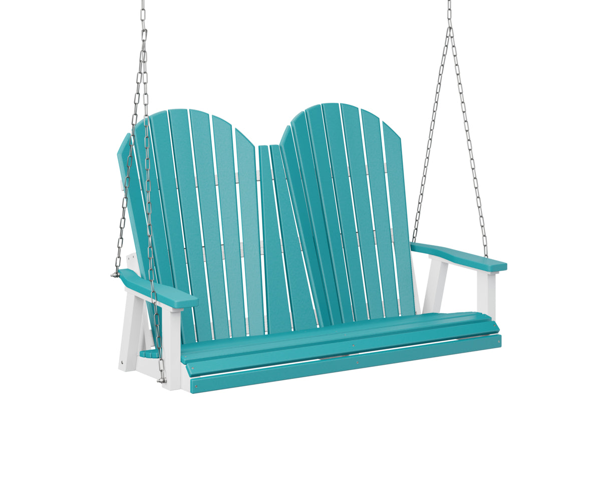 Berlin Gardens Comfo Back Poly Adirondack Double Swing (stainless chains)