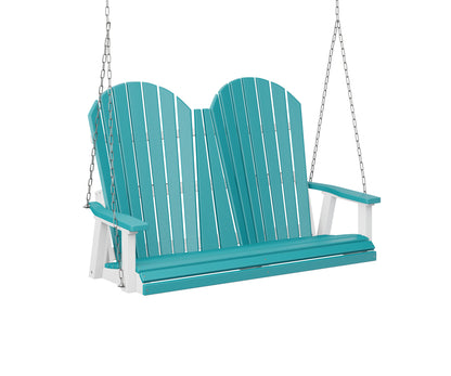 Berlin Gardens Comfo Back Poly Adirondack Double Swing (stainless chains)