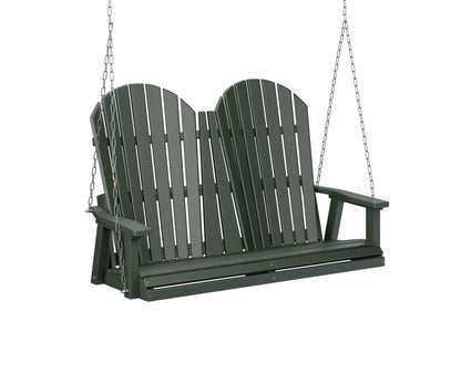 Berlin Gardens Comfo Back Poly Adirondack Double Swing (zinc chains)