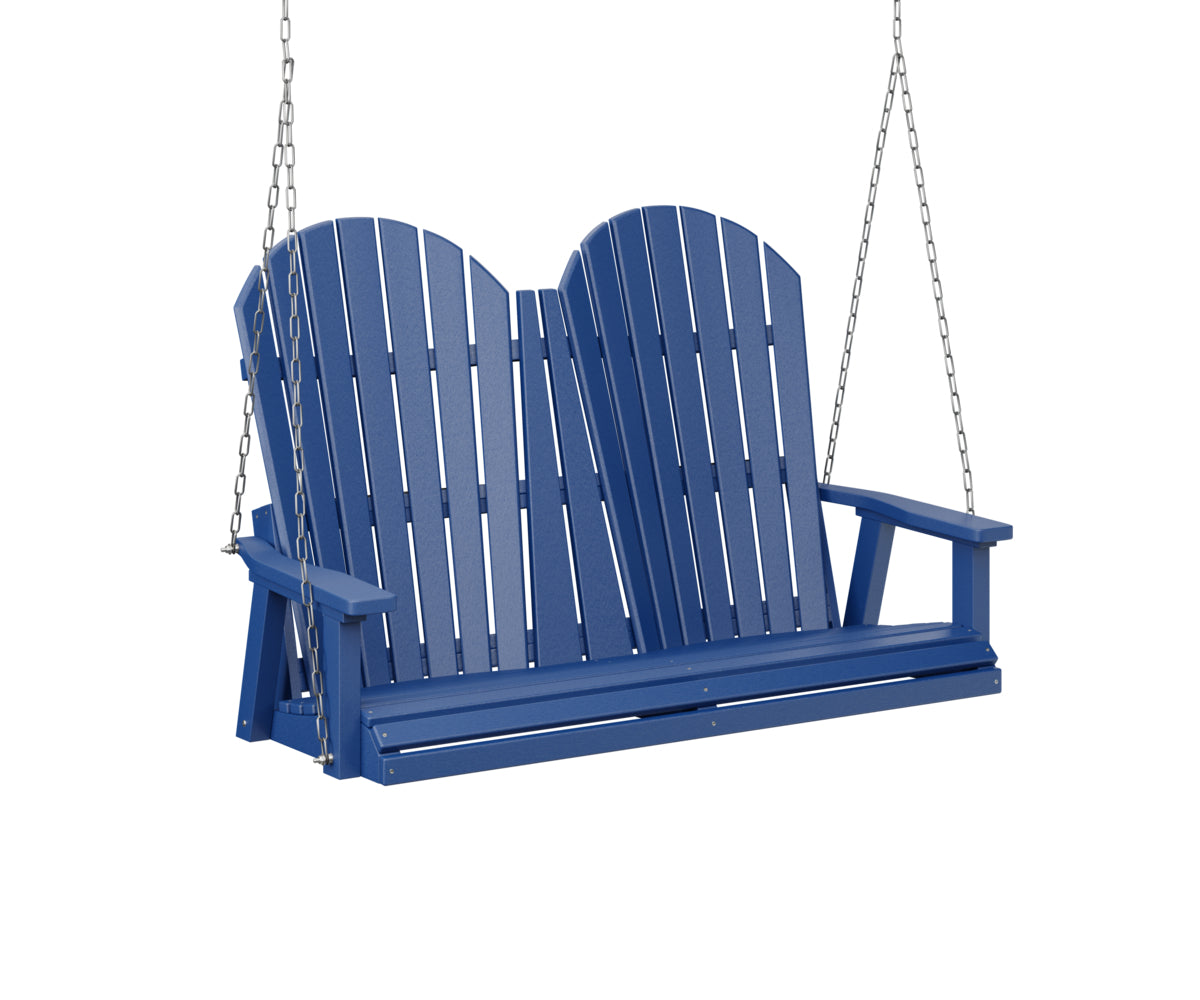 Berlin Gardens Comfo Back Poly Adirondack Double Swing (stainless chains)