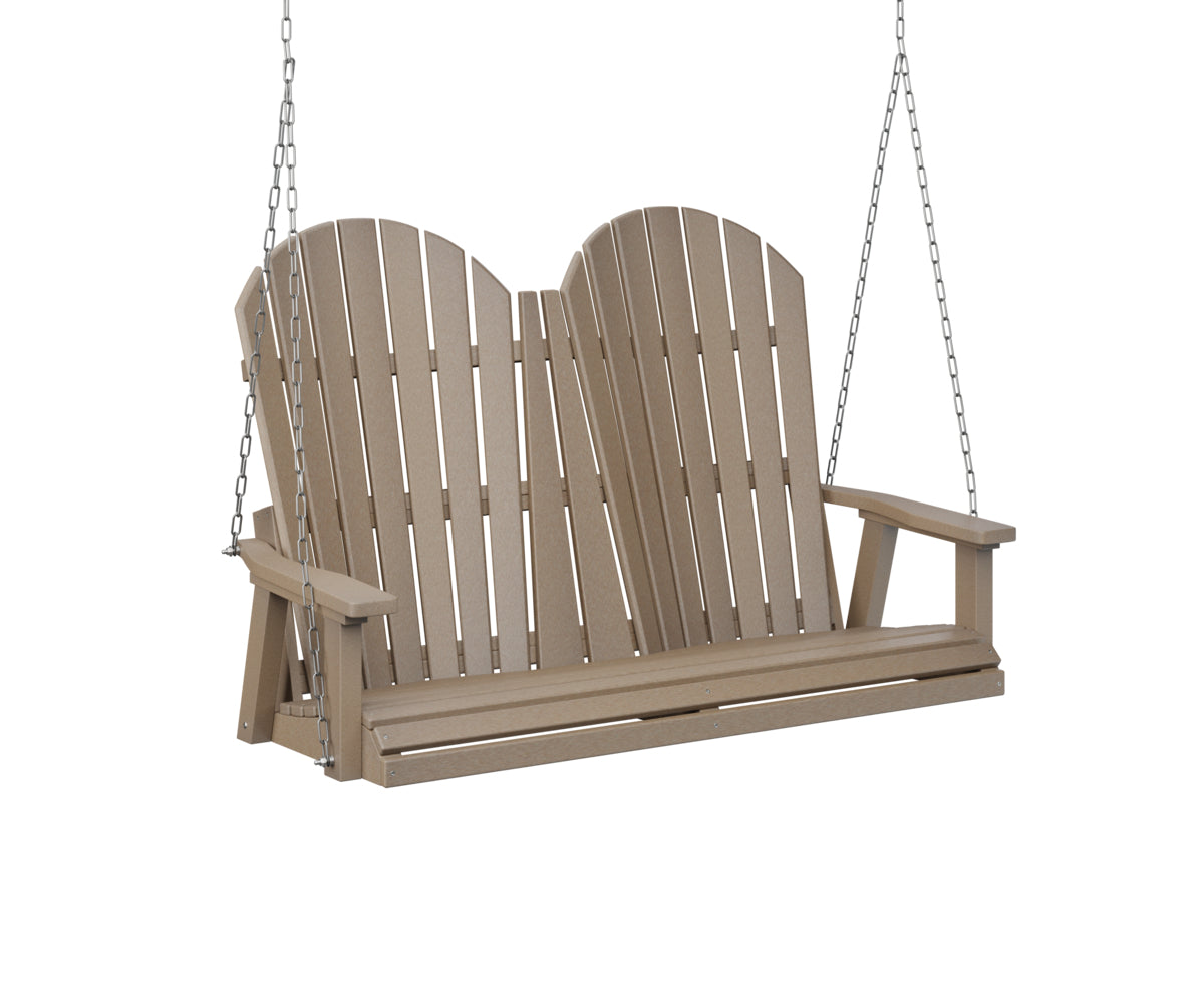 Berlin Gardens Comfo Back Poly Adirondack Double Swing (zinc chains)