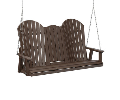 Berlin Gardens Comfo Back Poly Adirondack Three Seat Swing w/Console (zinc chains)