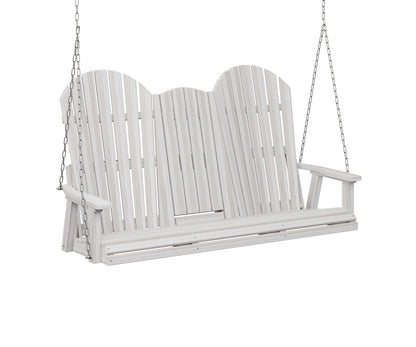 Berlin Gardens Comfo Back Poly Adirondack Three Seat Swing w/Console (zinc chains)