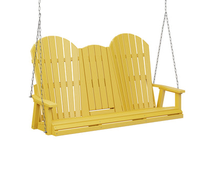 Berlin Gardens Comfo Back Poly Adirondack Three Seat Swing w/Console (stainless chains)