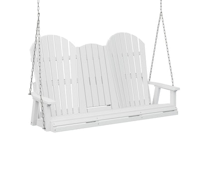 Berlin Gardens Comfo Back Poly Adirondack Three Seat Swing w/Console (zinc chains)