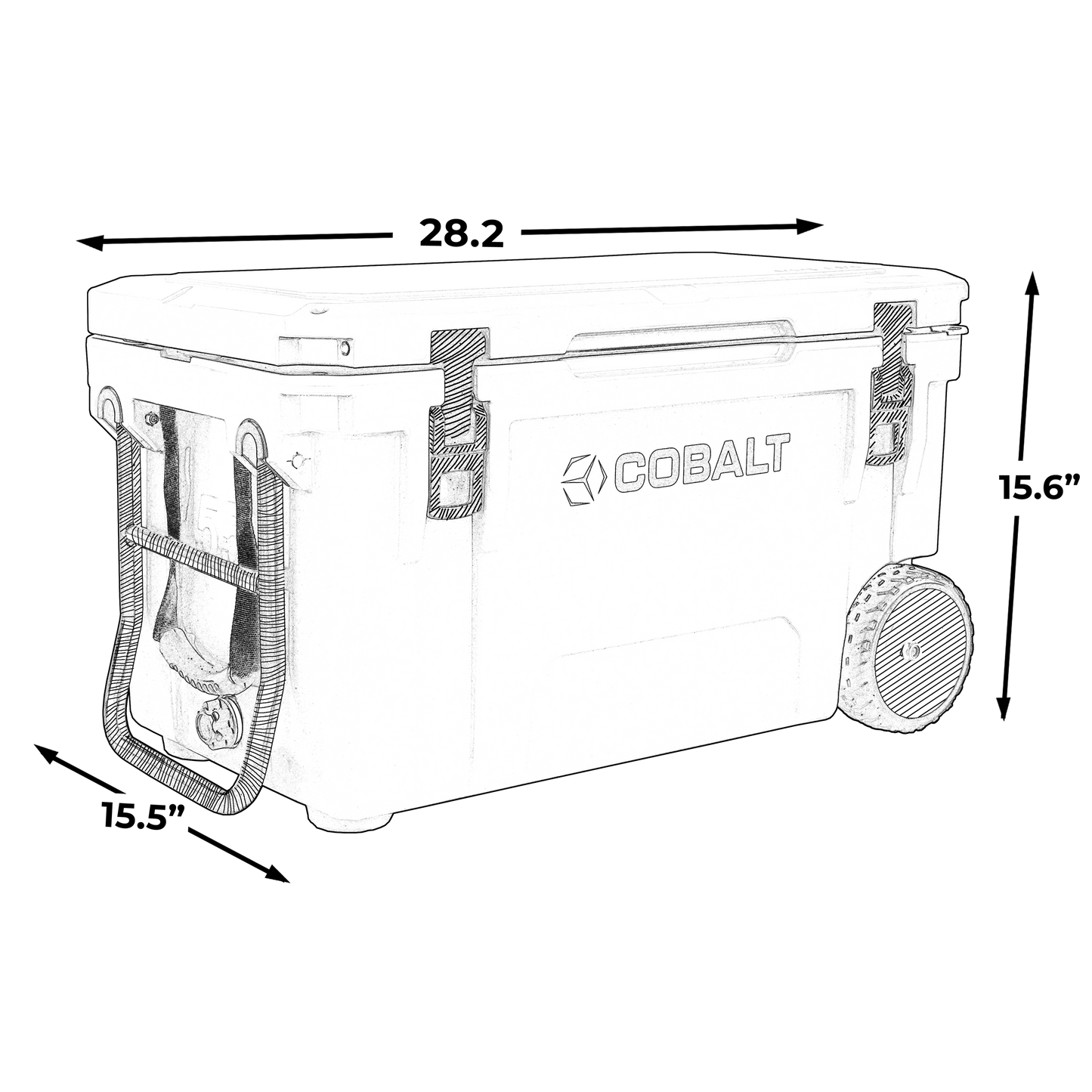 Blue Coolers 110 Quart Ark Series Roto-Molded Wheeled Cooler