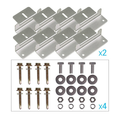 Renogy Solar Panel Mounting Z Bracket -- Set of 4