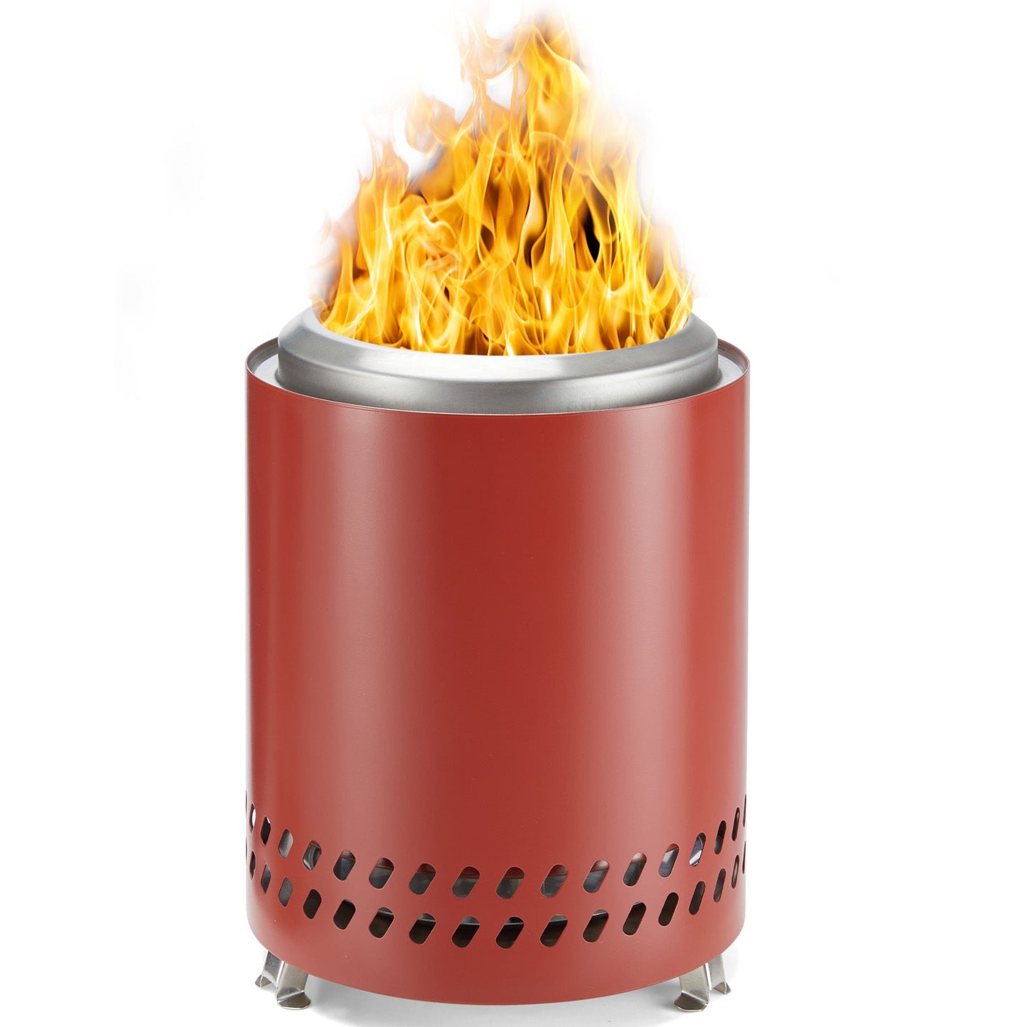 PolyTEAK Stainless Portable Smokeless Tabletop Fire Pit for Outdoor Patio, Backyard Camping, and Bonfire