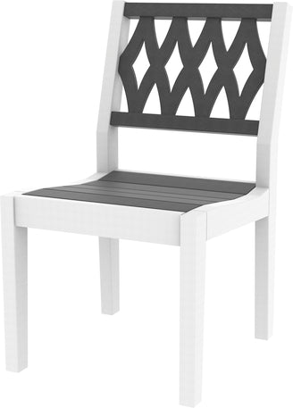 Seaside Casual Poly Greenwich Dining Side Chair Diamond Back Style