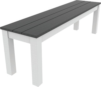 Seaside Casual Poly Greenwich 60 in. Slatted Dining Bench