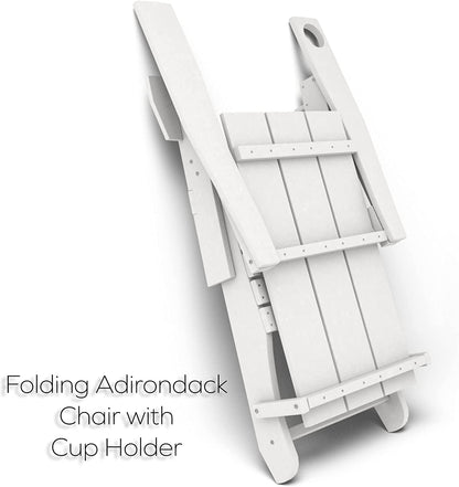 PolyTEAK RESINTEAK Newport Adirondack Folding Chair