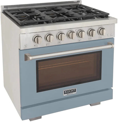 Kucht 36" Freestanding Professional Gas Range Liquid Propane KFX3600X/LP-LB