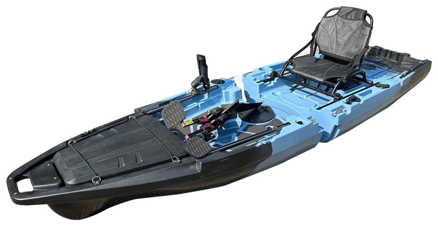 Reel Yaks 10ft Recon Modular Prop Drive Pedal Fishing Kayak | 430lbs Capacity | 2 Piece
