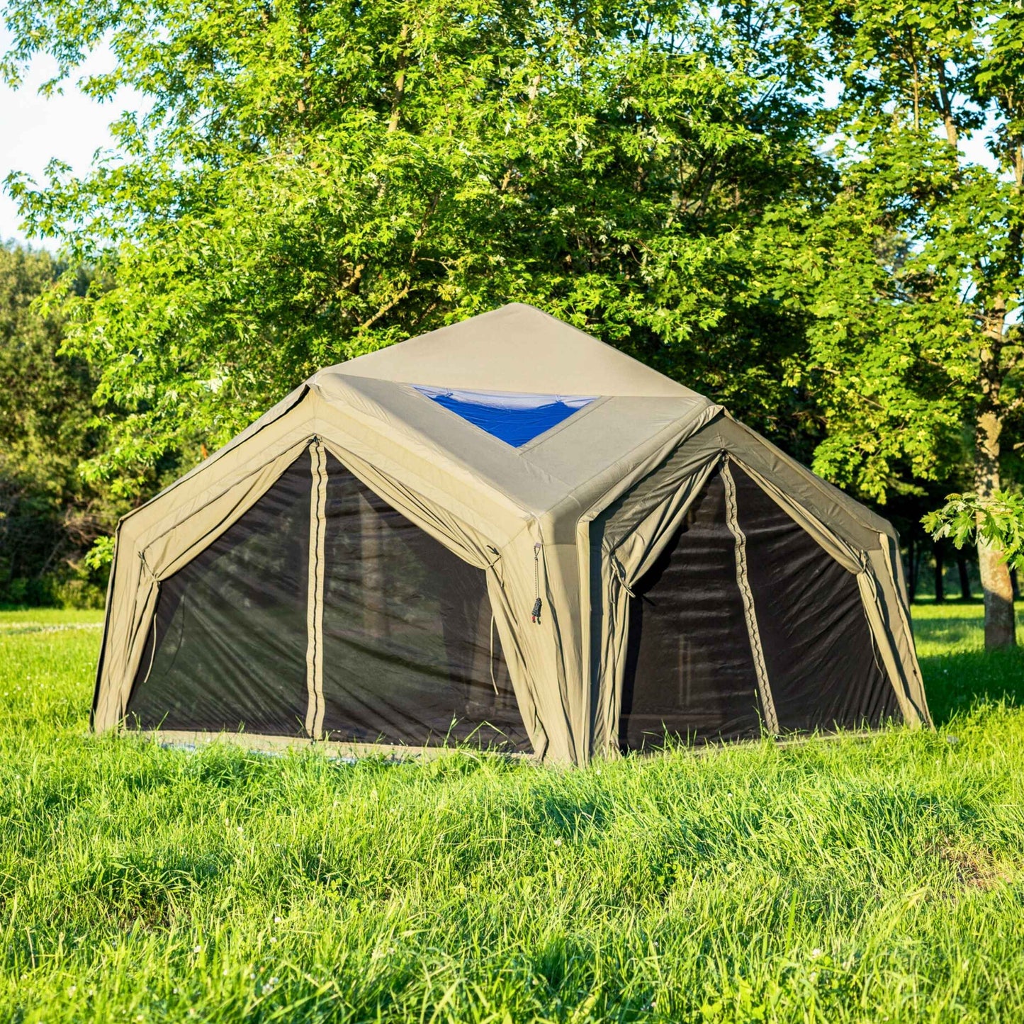 Coody AirTent Hub Shelter Forest Green Inflatable Tents for Camping (2-6 Person)