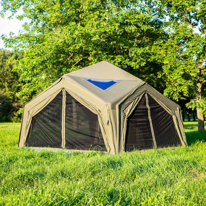 Coody AirTent Hub Shelter Forest Green Inflatable Tents for Camping (2-6 Person)