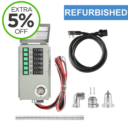 Refurbished - 120V 30A 6-Circuit Non-Automatic Transfer Switch
