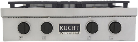 Kucht 30" 4 Burners Stainless Propane Cooktop, KFX309T/LP-K