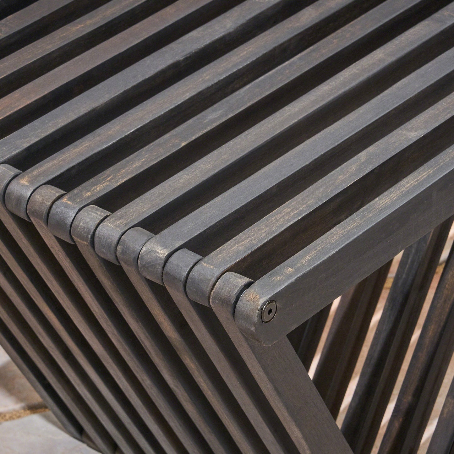 PolyTEAK Modern Triangular Leg Outdoor Bench