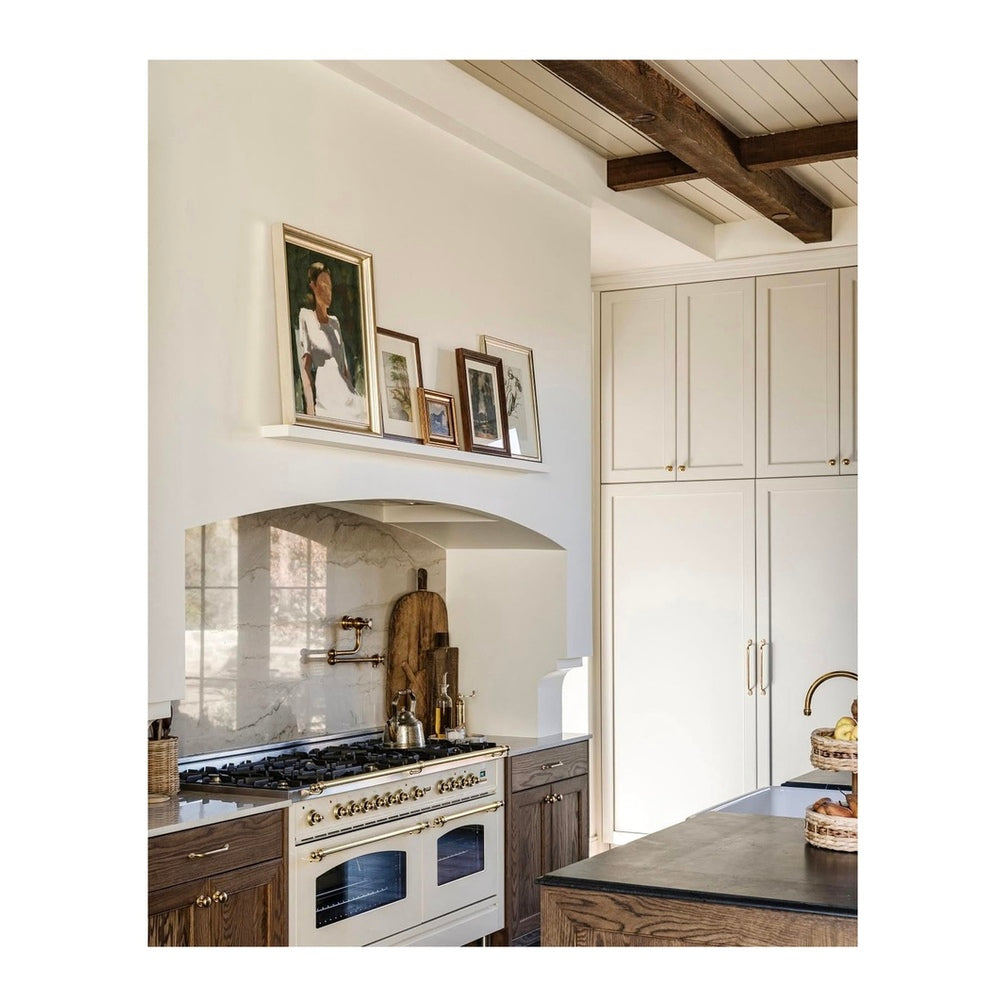 ILVE Nostalgie II 60" Dual Fuel Liquid Propane Range, Antique White, Brass Trim UP60FNMPAWGLP