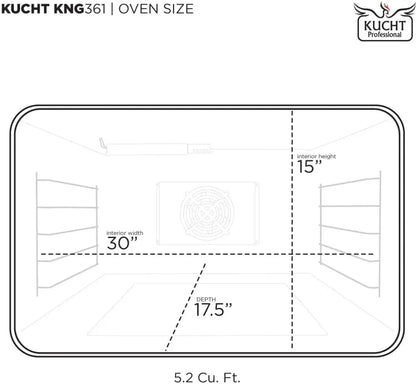 Kucht KX Series 36" Freestanding Dual Fuel Range Liquid Propane KXP36-SS/LP