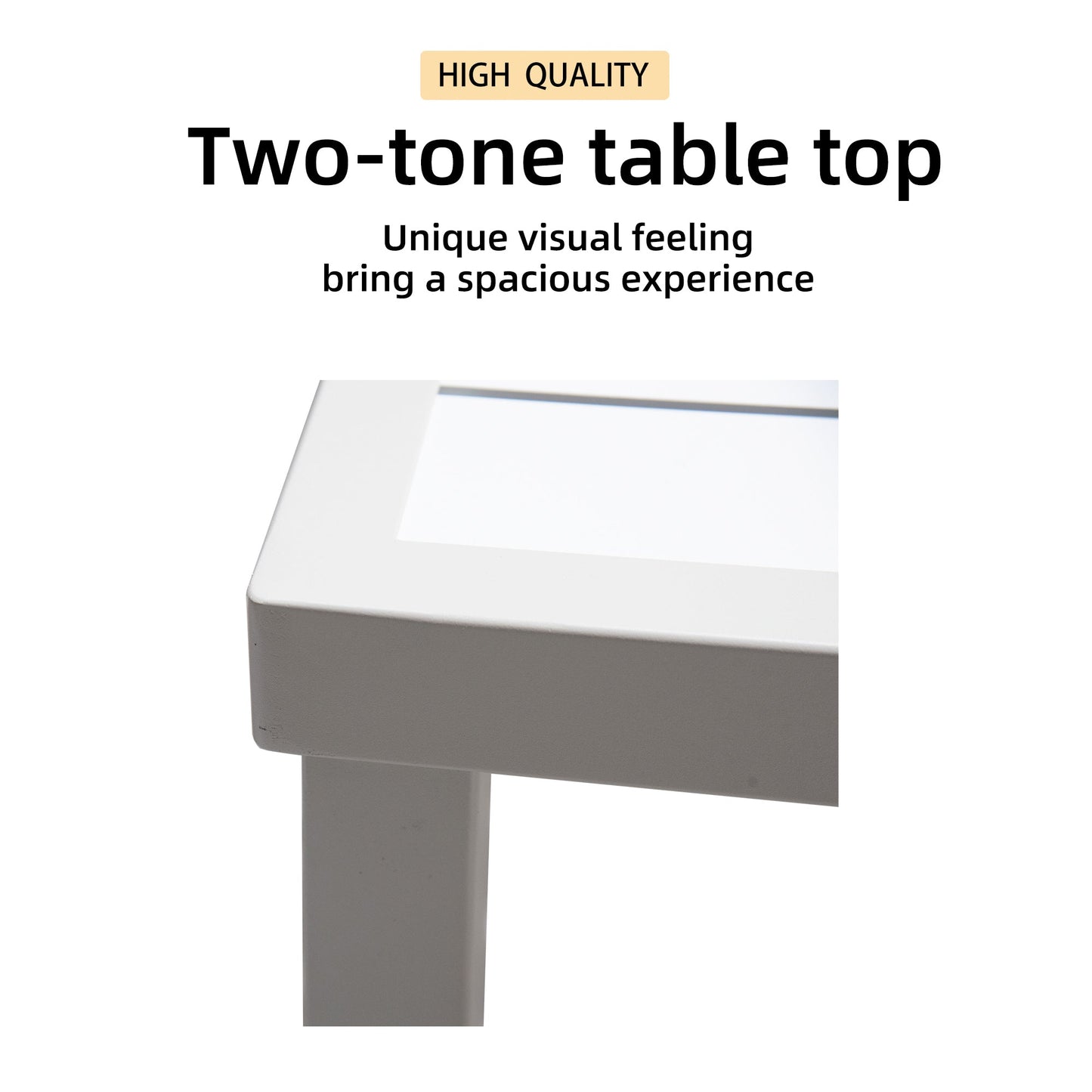 PolyTEAK Aluminum Outdoor Patio Dining Table with Built-In Umbrella Hole, Seats 6 (TABLE ONLY)