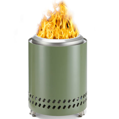 PolyTEAK Stainless Portable Smokeless Tabletop Fire Pit for Outdoor Patio, Backyard Camping, and Bonfire