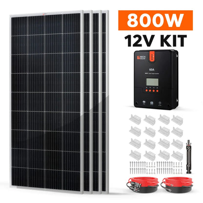 Rich Solar 800 Watt Solar Kit Complete Off-Grid Solar System for RVs, Boats, Tiny Homes