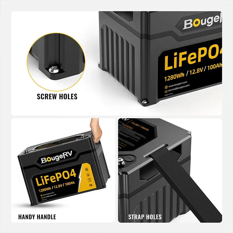 12V 1280Wh/100Ah LiFePO4 Battery