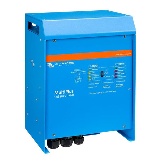 Victron MultiPlus Inverter/Charger 12VDC - 3000VA - 120VAC w/ 120AMP Battery Charger - 50AMP Transfer Switch (UL LISTED) [PMP122301102]