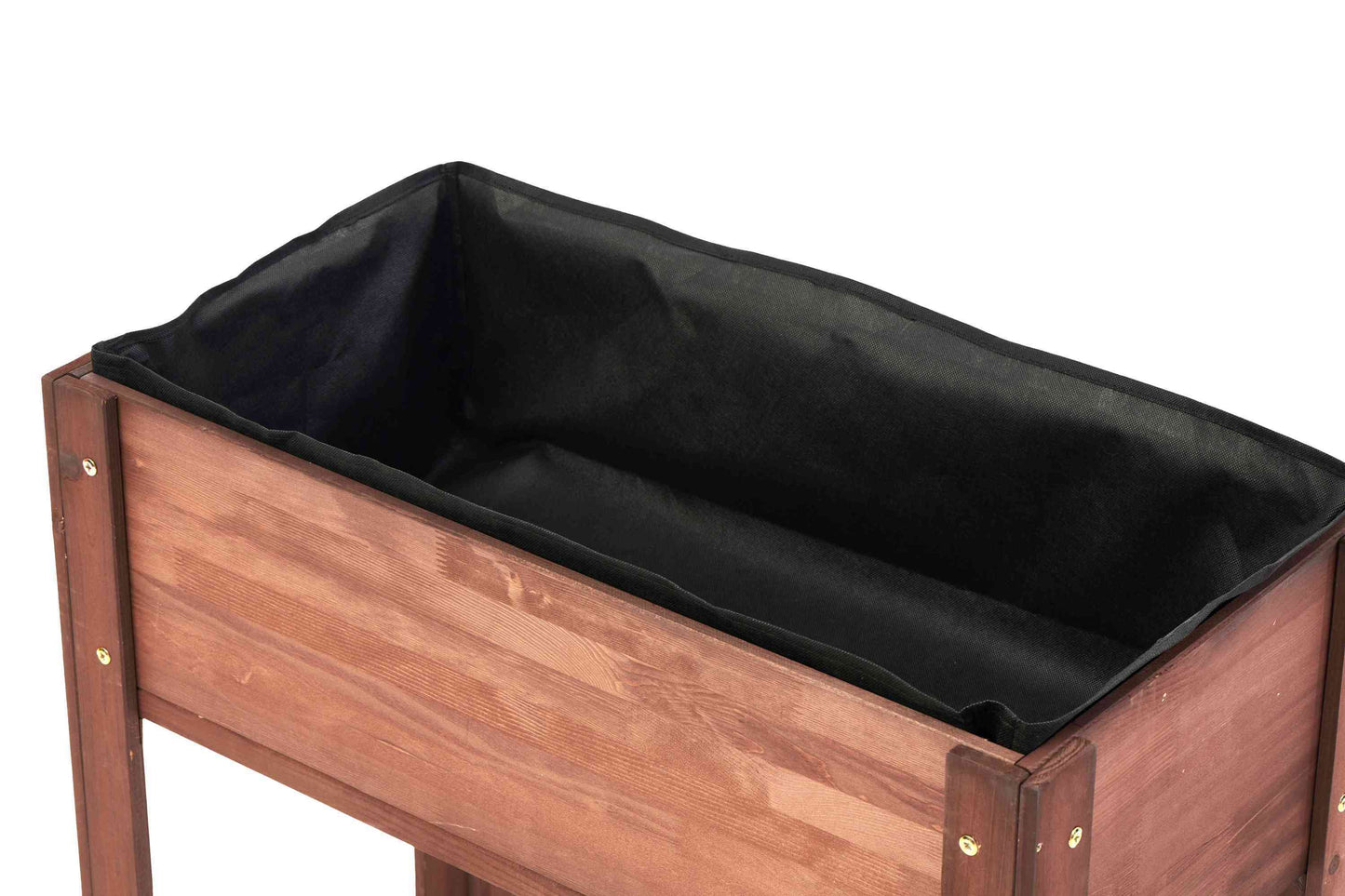 PolyTEAK Elevated Wooden Planter Box for Outdoor Flowers, Vegetables, & Herbs