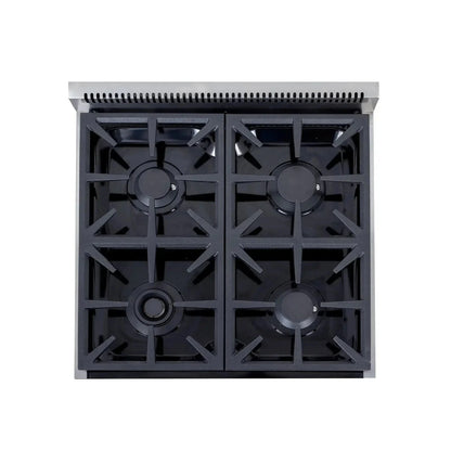 Kucht Professional 24" Gas Range Stainless Steel, True Simmer Burners, KFX2400X-S