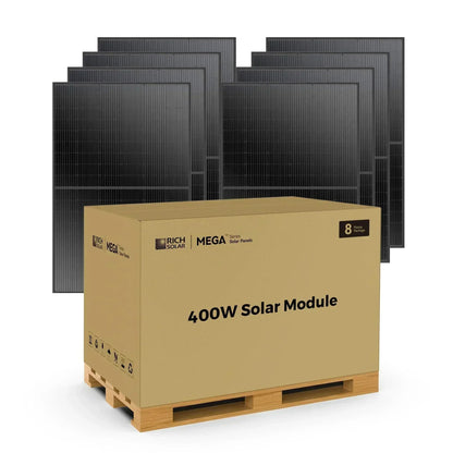 Rich Solar MEGA 400 Watt Solar Panel | Premium Grid-tie or Off-grid Solar Panel for Residential, Commercial, Agriculture