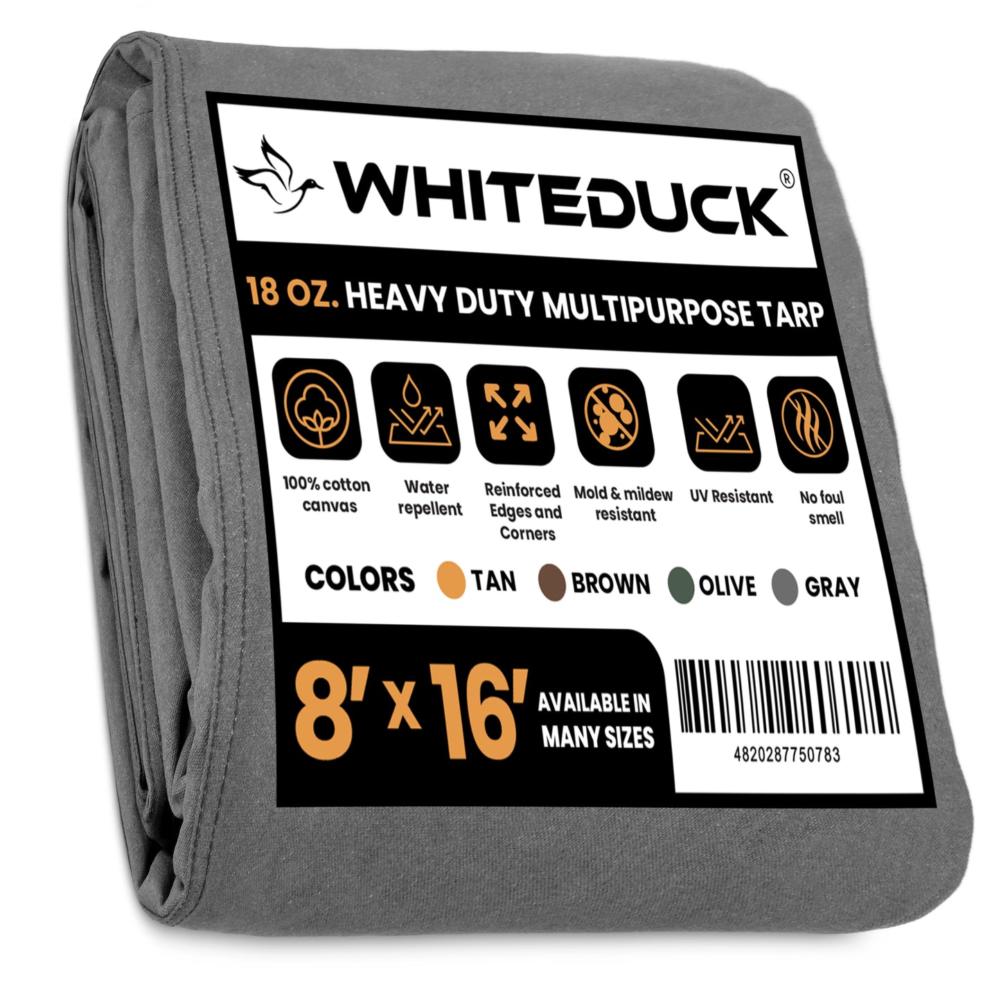 White Duck Outdoors 18 oz. 100% Cotton Canvas Tarp