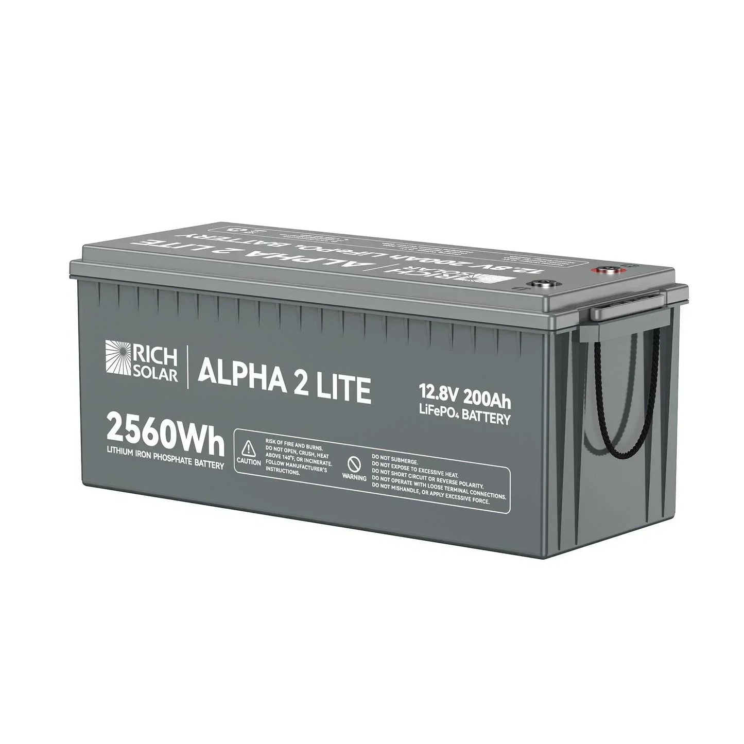 Rich Solar ALPHA 2 LITE | 12V 200Ah LiFePO4 Battery | Best 12V Deep Cycle Lithium Battery for RVs, Trailers, Vans, Boats, Off-Grid | 4,000 Lifetime Cycles | Best Value