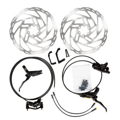 EUNORAU TEKTRO 4 Pistons Hydraulic Brake Set with 203MM Disc Brake Rotor