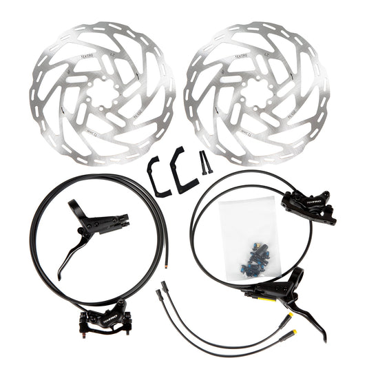 EUNORAU TEKTRO 4 Pistons Hydraulic Brake Set with 203MM Disc Brake Rotor