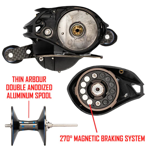 ardent apex magnum baitcast reel aam65rba Ardent Apex Magnum Baitcast Reel-6.5:1 Right Hand