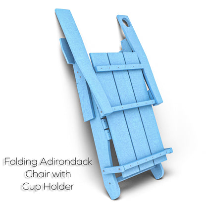 PolyTEAK RESINTEAK Newport Adirondack Folding Chair