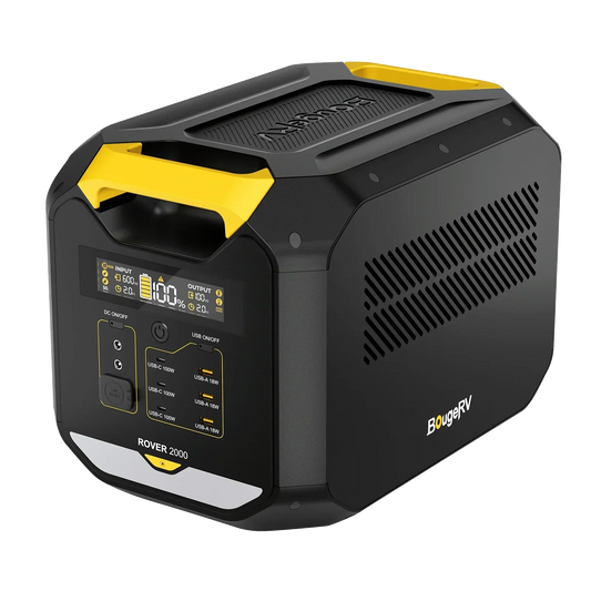 BougeRV ROVER2000 Semi-Solid Portable Power Station with ROCKY Metal Fridge