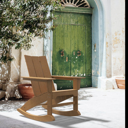 PolyTEAK RESINTEAK Modern Adirondack Rocking Chair