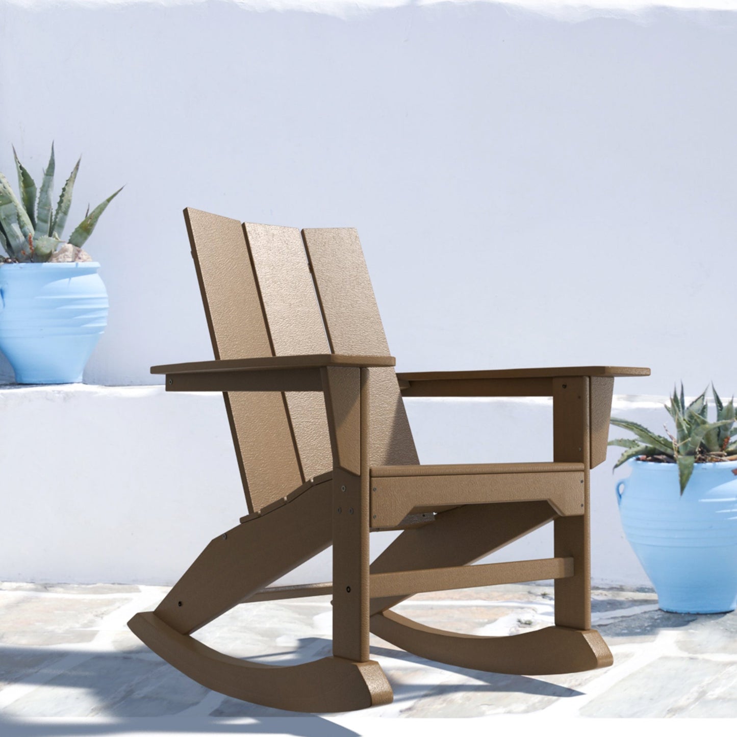 PolyTEAK RESINTEAK Modern Adirondack Rocking Chair