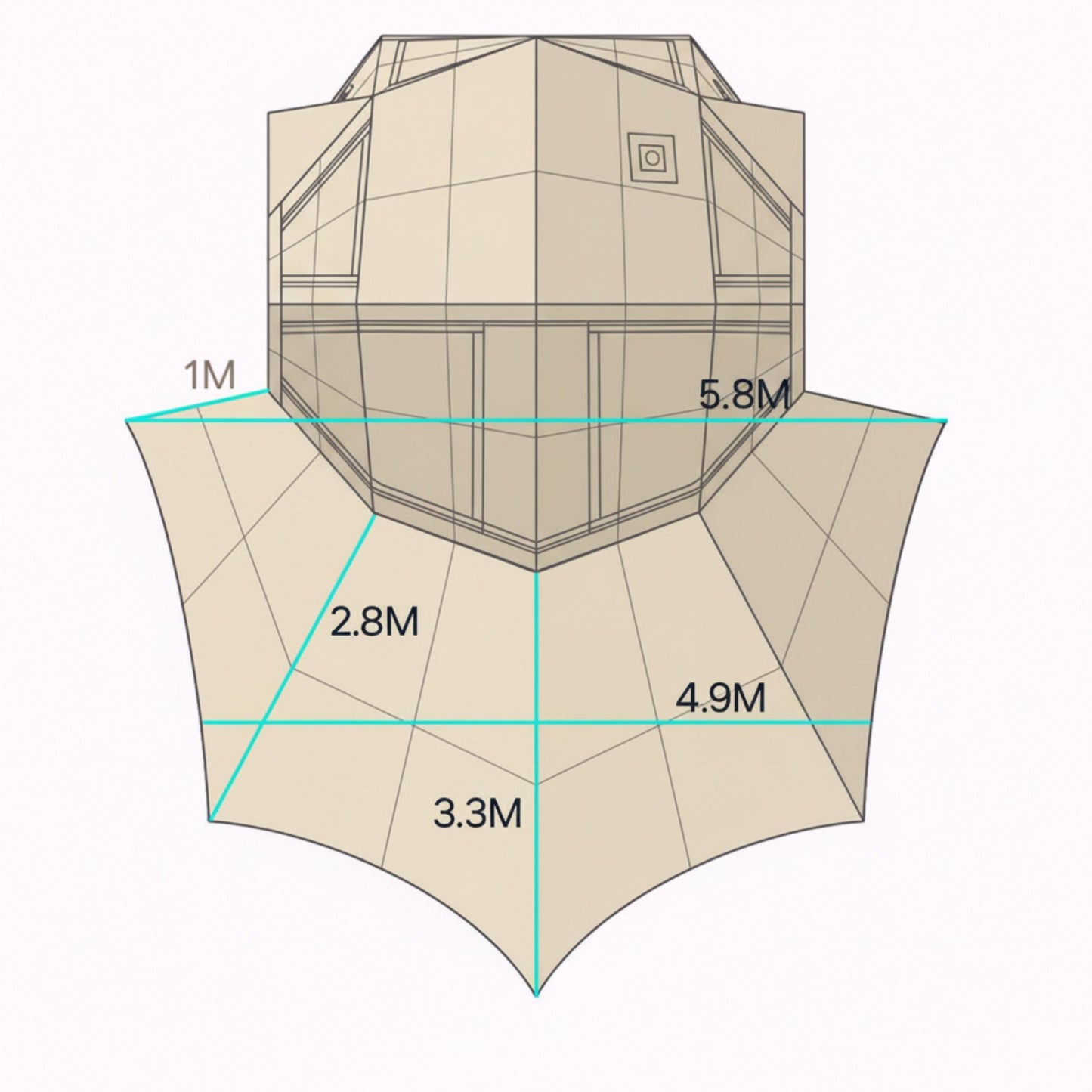 Coody Bestona Beige Inflatable Tent for 2-4 person