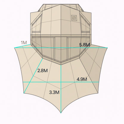 Coody Bestona Beige Inflatable Tent for 2-4 person